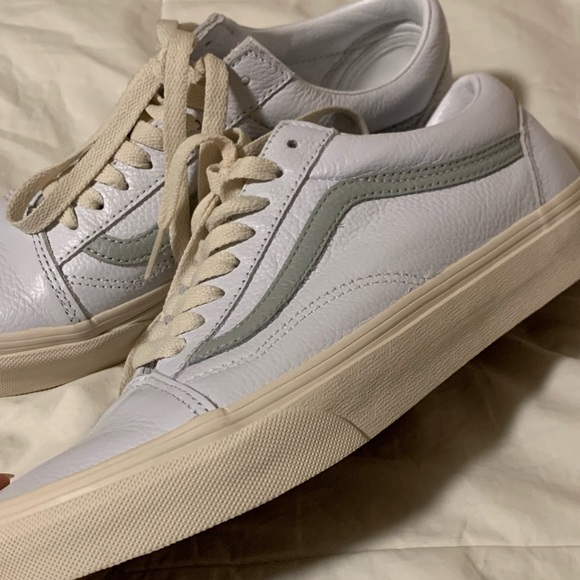 Leather vans ( cream ) - vintage pop grey - Picture 2 of 7